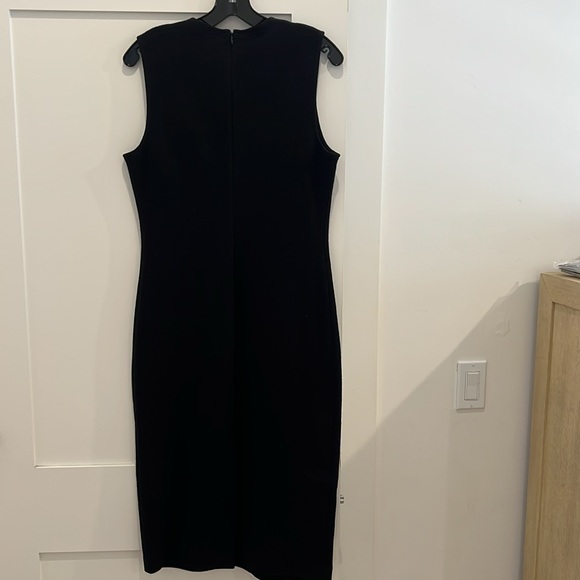 NWT - Theory Black Stretch Knit Elegant Black Sleeveless Dress in size L - Picture 2 of 6